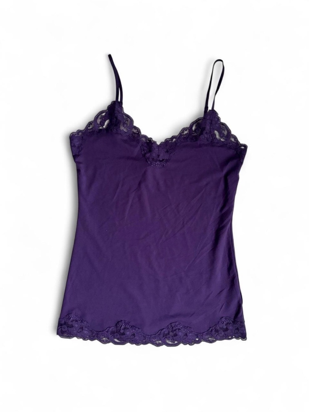 Smart Set y2k plum lace trim cami